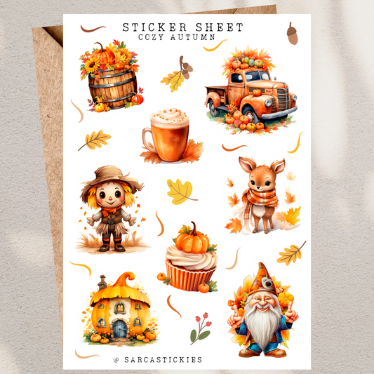 Cozy autumn sticker sheet set 2