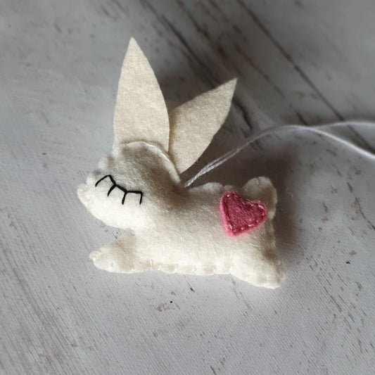 Felt bunny ornament, Easter treats, Spring ornaments
