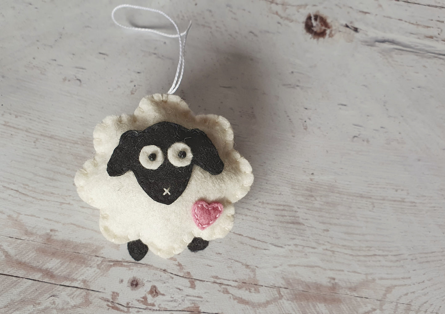 Felt sheep ornament - black sheep