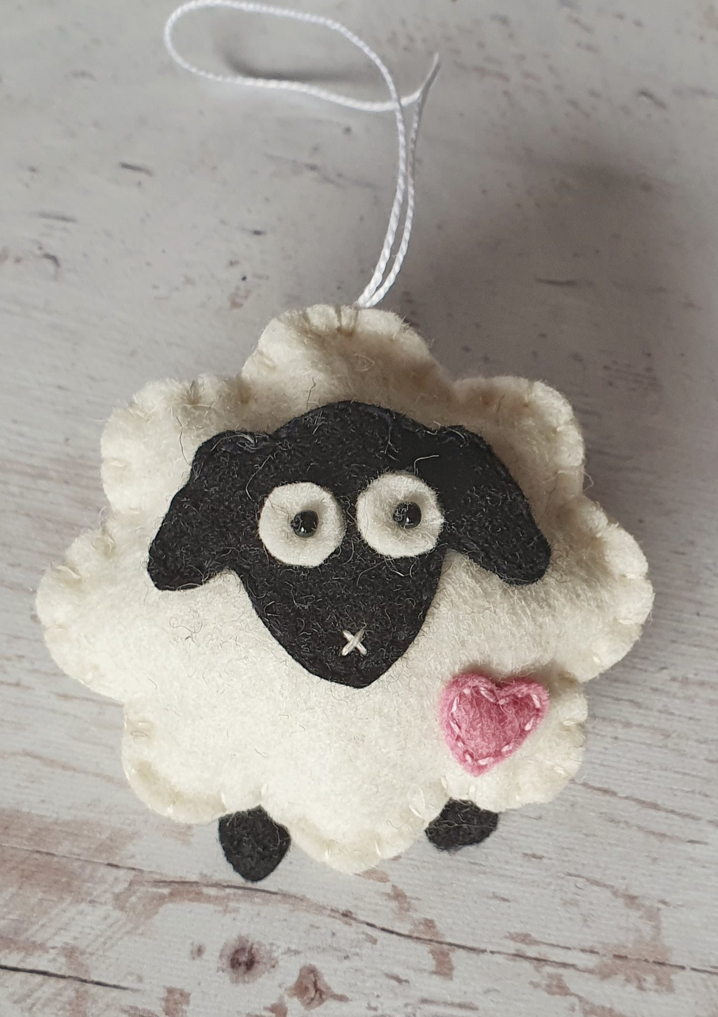 Felt sheep ornament - black sheep