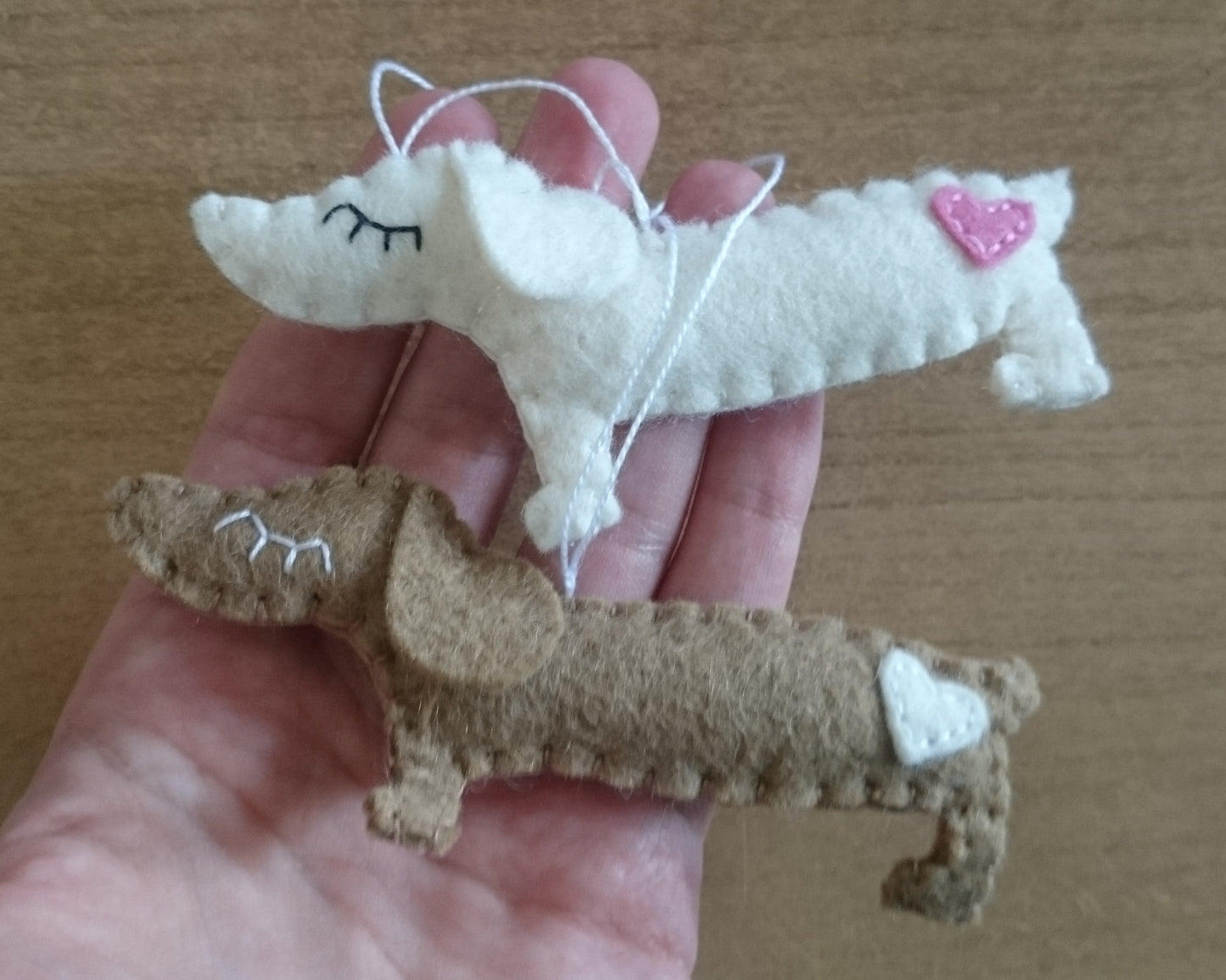 Felt dog ornament, Wiener-Dog, Dachshund