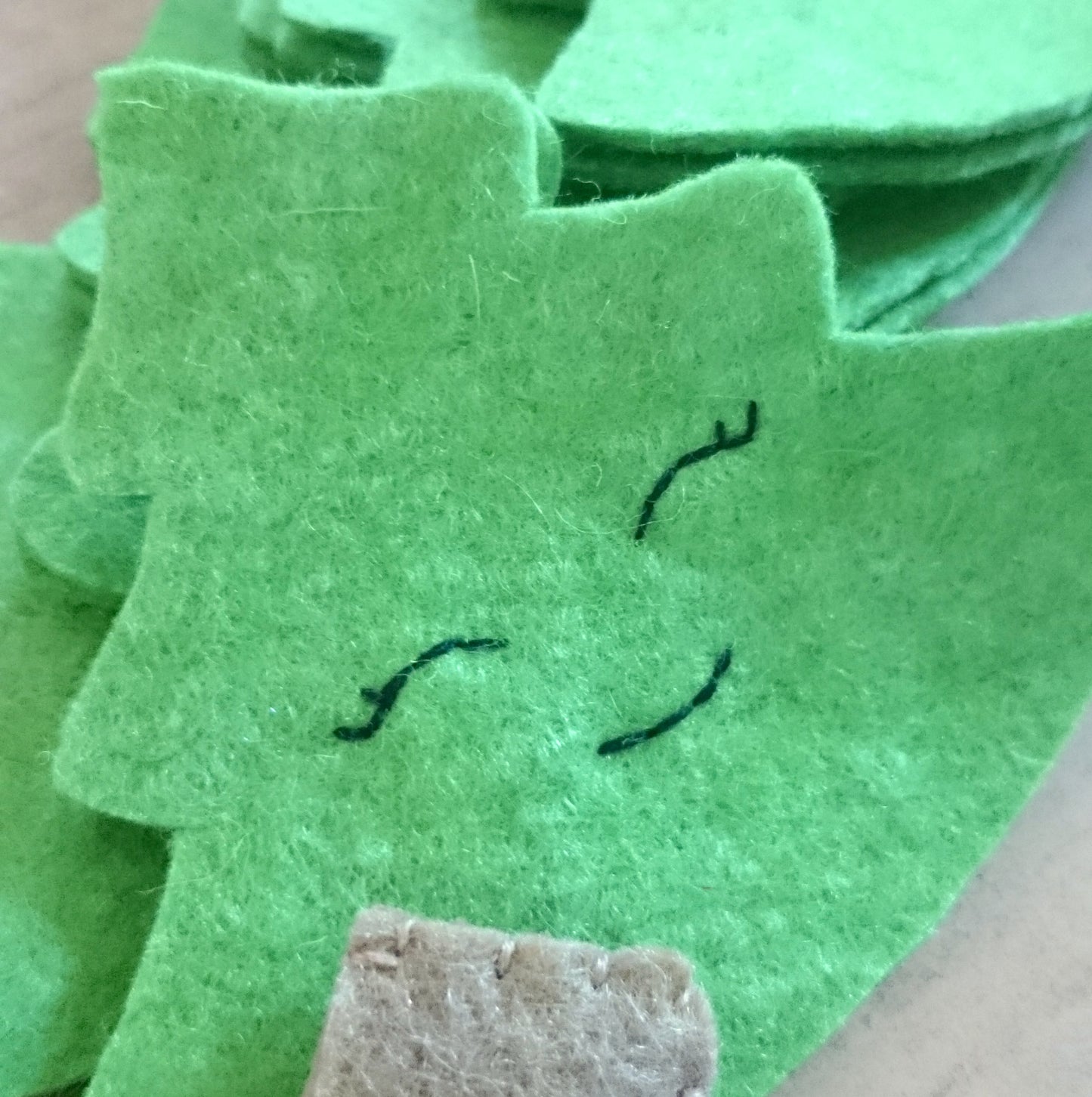 Felt Christmas tree ornament decor handmade winter gift for her home eco-friendly kawaii Xmas decoration