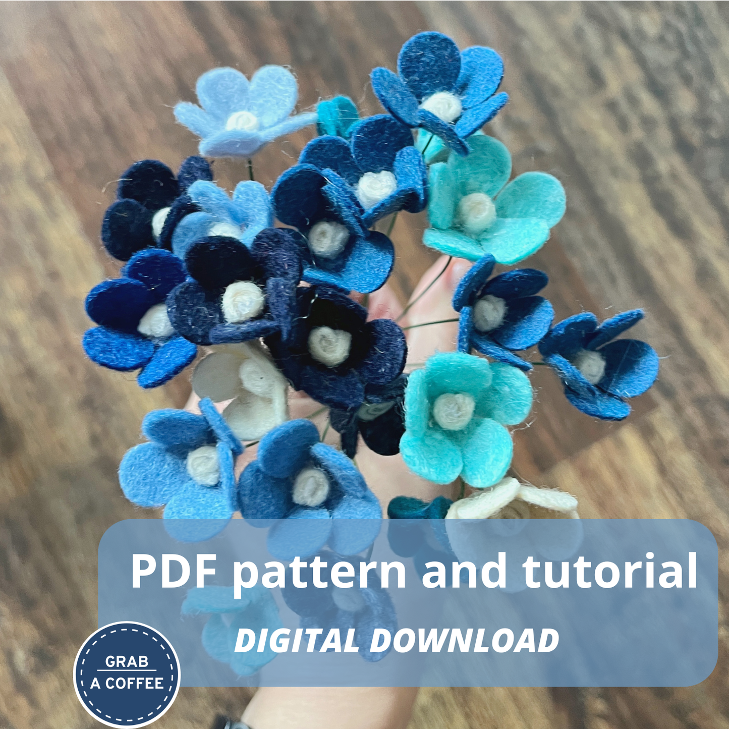 Super Simple Felt Flower Pattern PDF – Easy DIY Template & Step-by-Step Guide – Beginner-Friendly Floral Craft