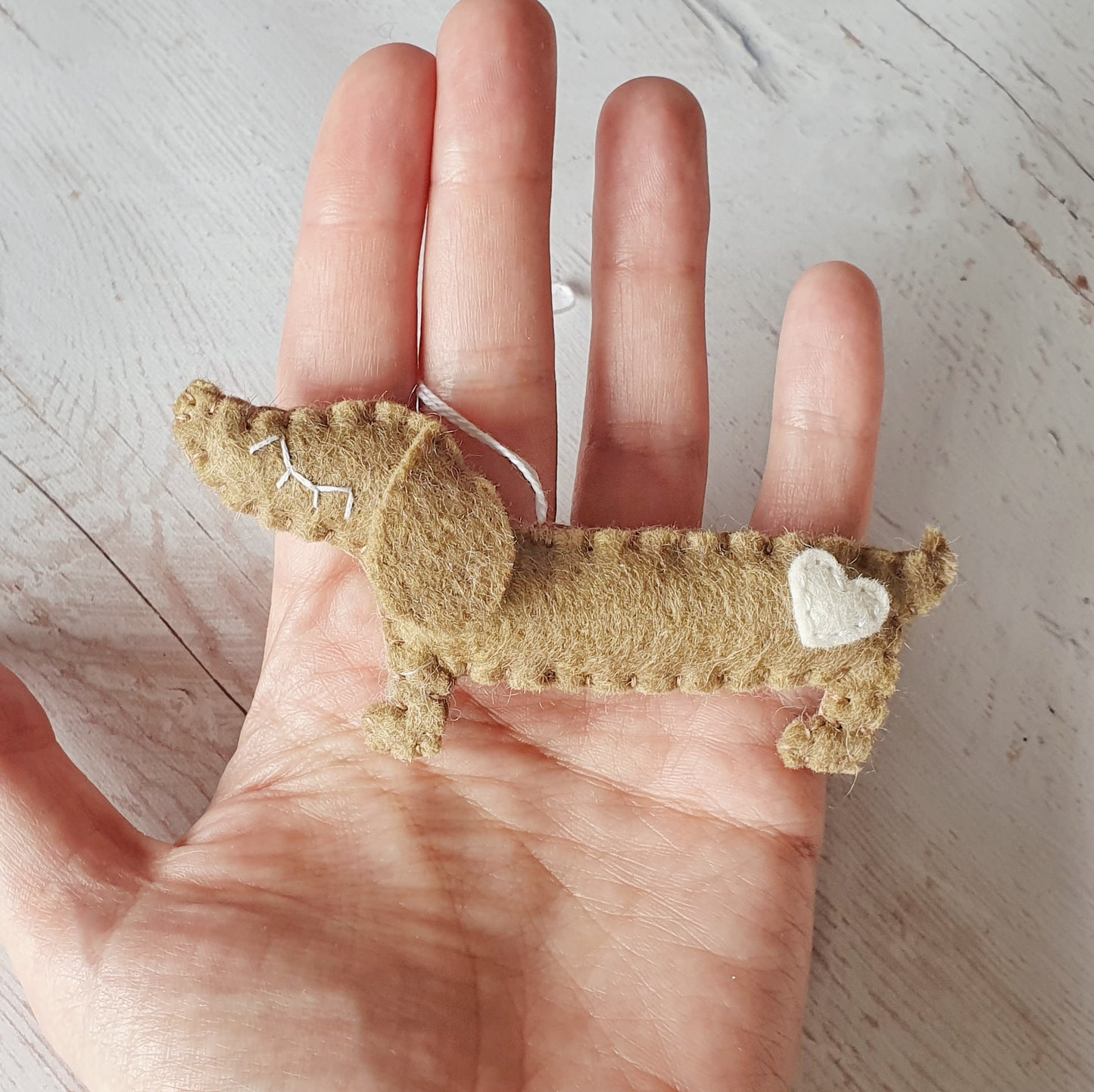 Felt dog ornament, Wiener-Dog, Dachshund