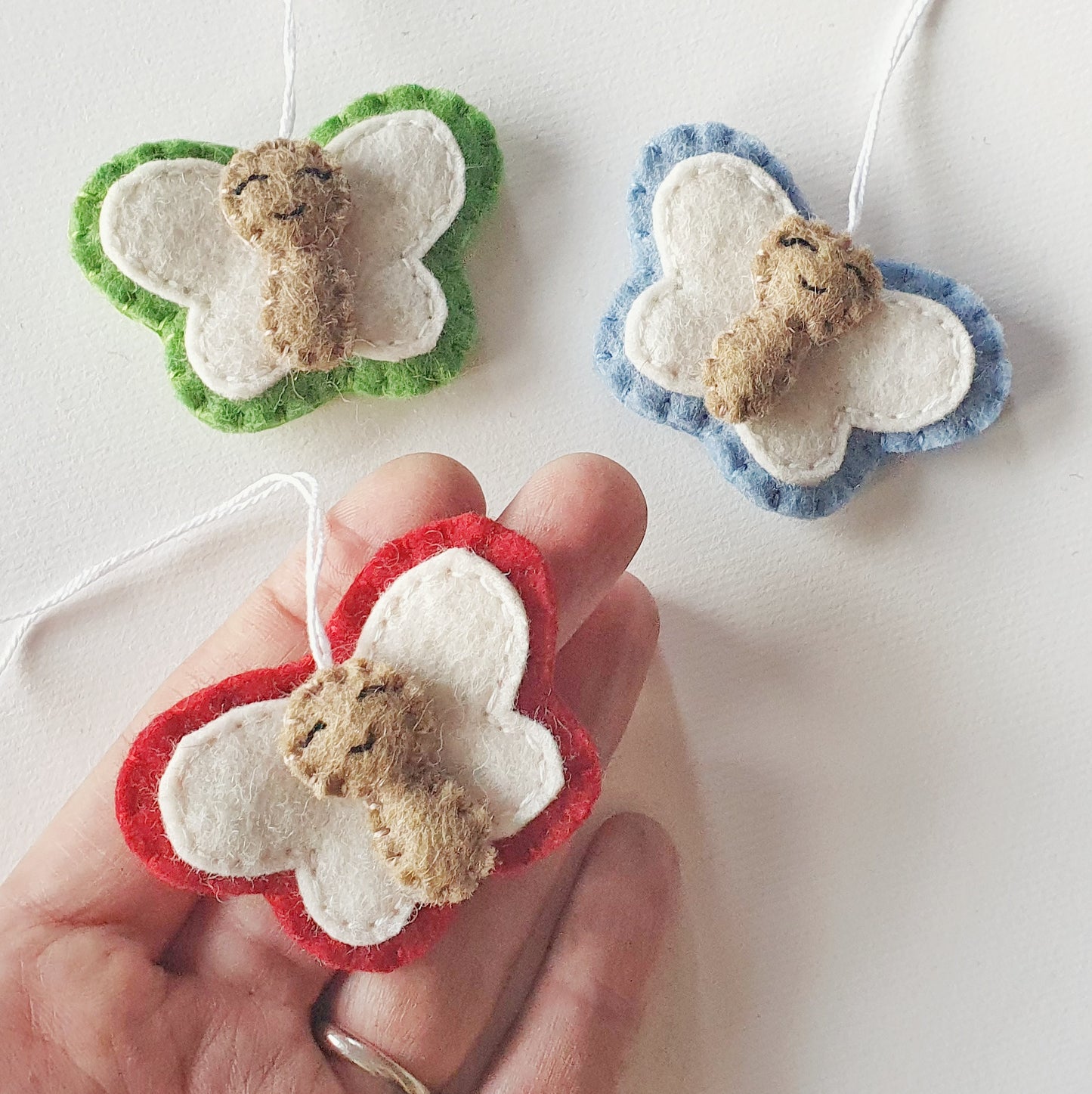 Cute felt butterfly ornament