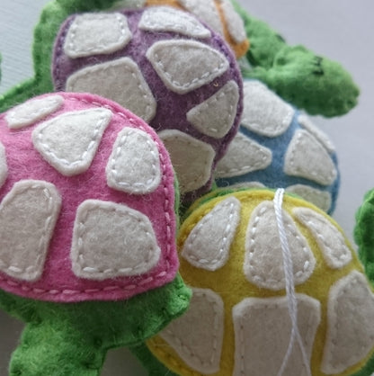 Felt turtle ornament