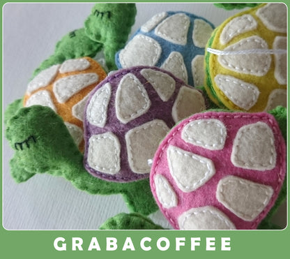 Felt turtle ornament