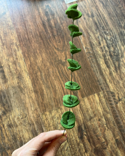 Felt eucalyptus stem - set of 3 - choose your color pack