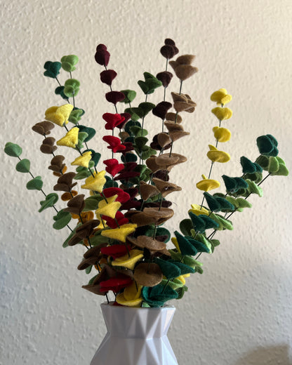 Felt eucalyptus stem - set of 3 - choose your color pack