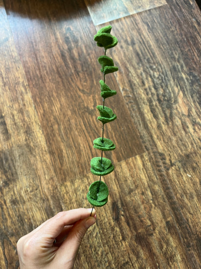 Felt eucalyptus stem - set of 3 - choose your color pack