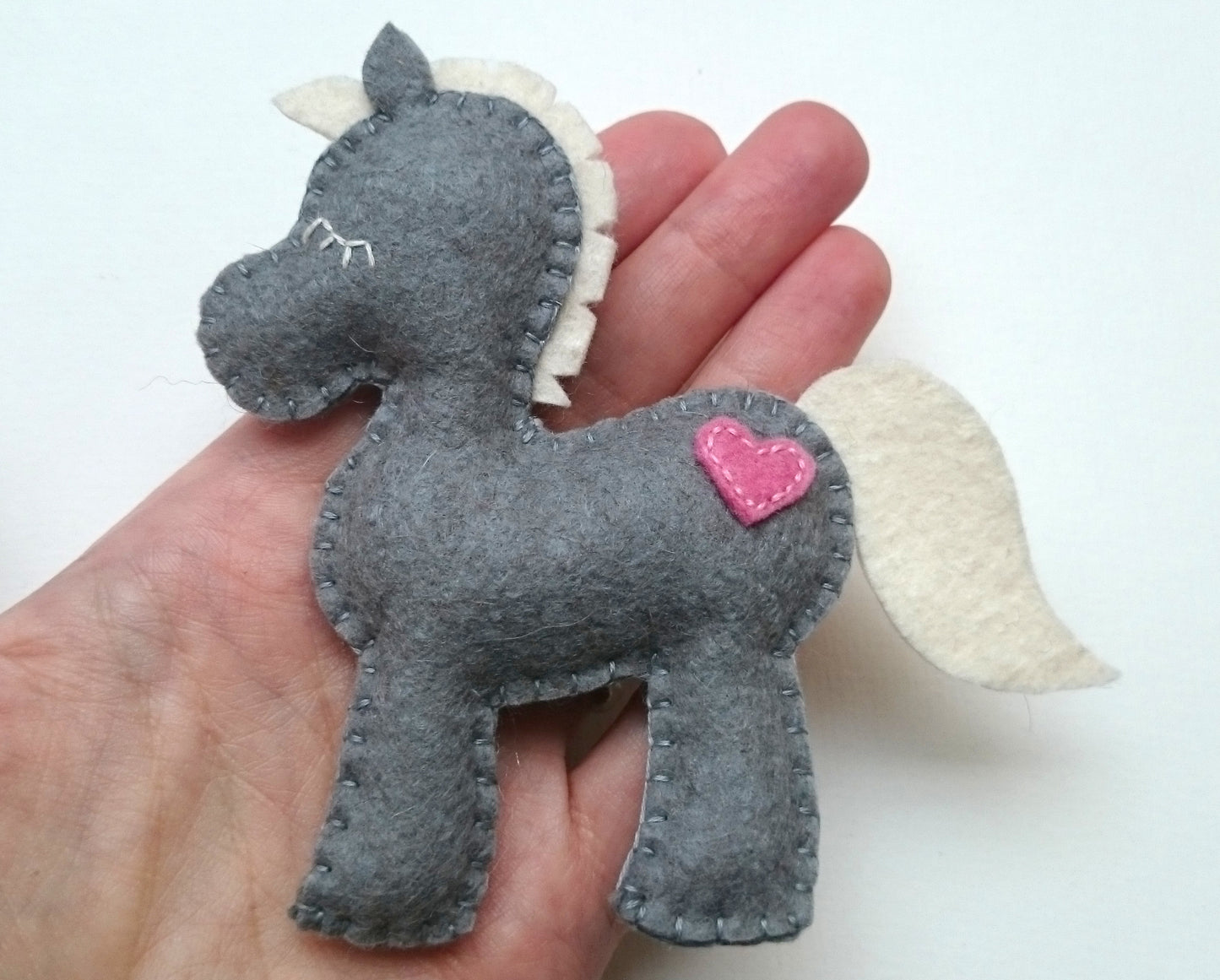 DIY Felt Pony Ornament Pattern – PDF Sewing Template for Beginners | Instant Download