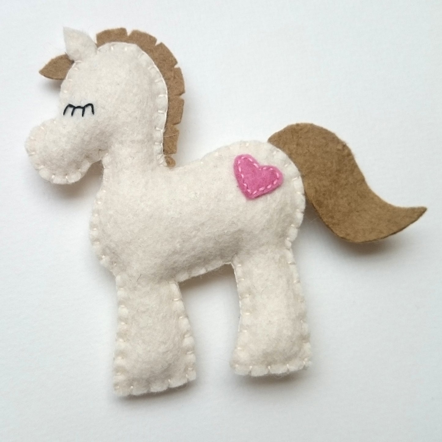 DIY Felt Pony Ornament Pattern – PDF Sewing Template for Beginners | Instant Download
