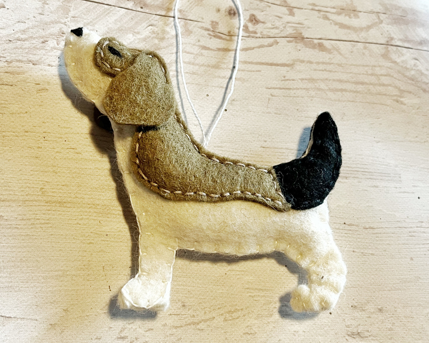 Felt beagle ornament - dog memorial gift