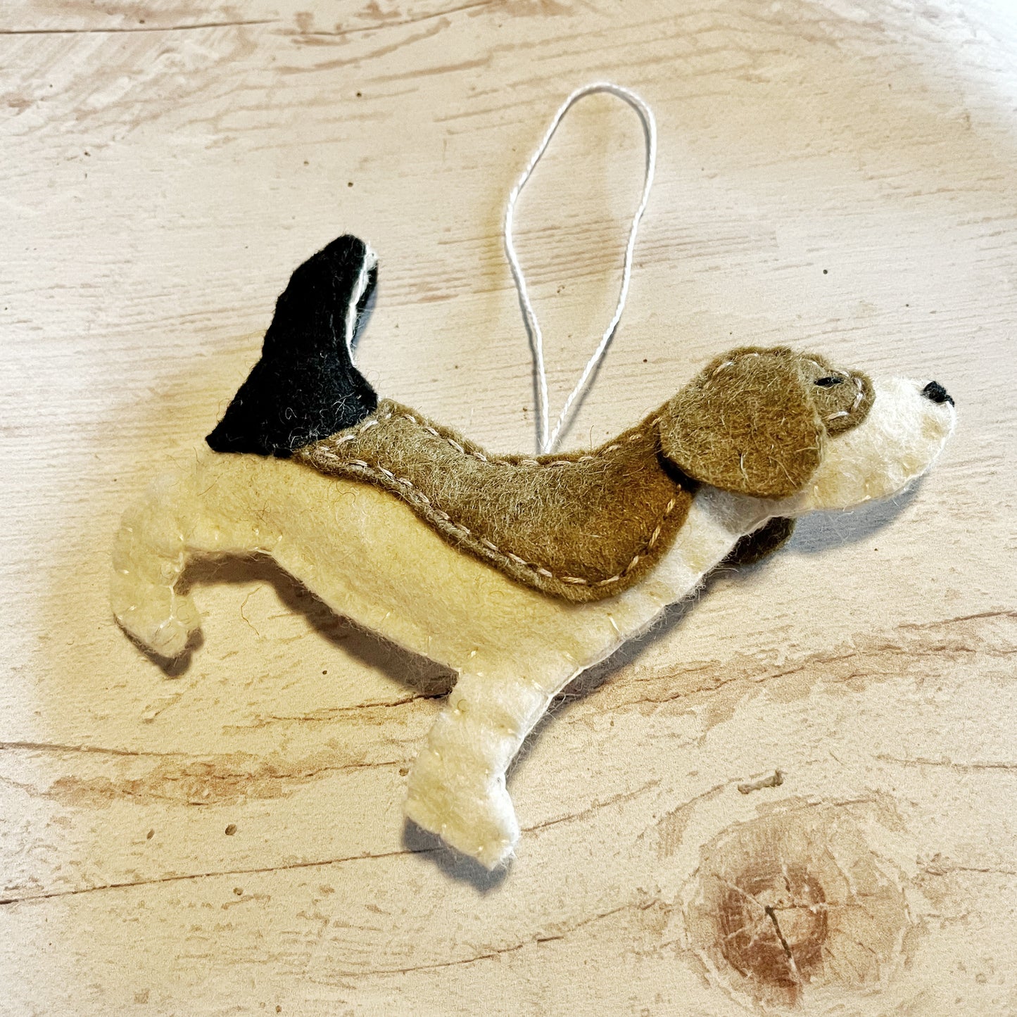 Felt beagle ornament - dog memorial gift