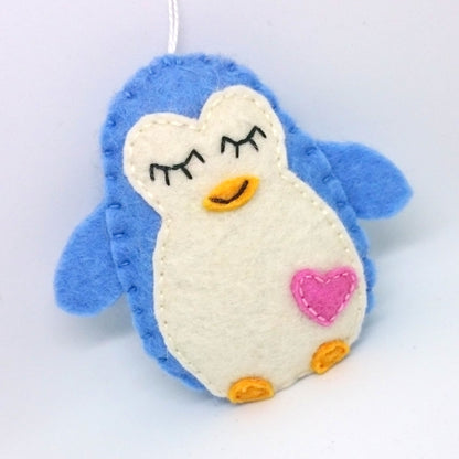 Felt penguin ornament - felt animals