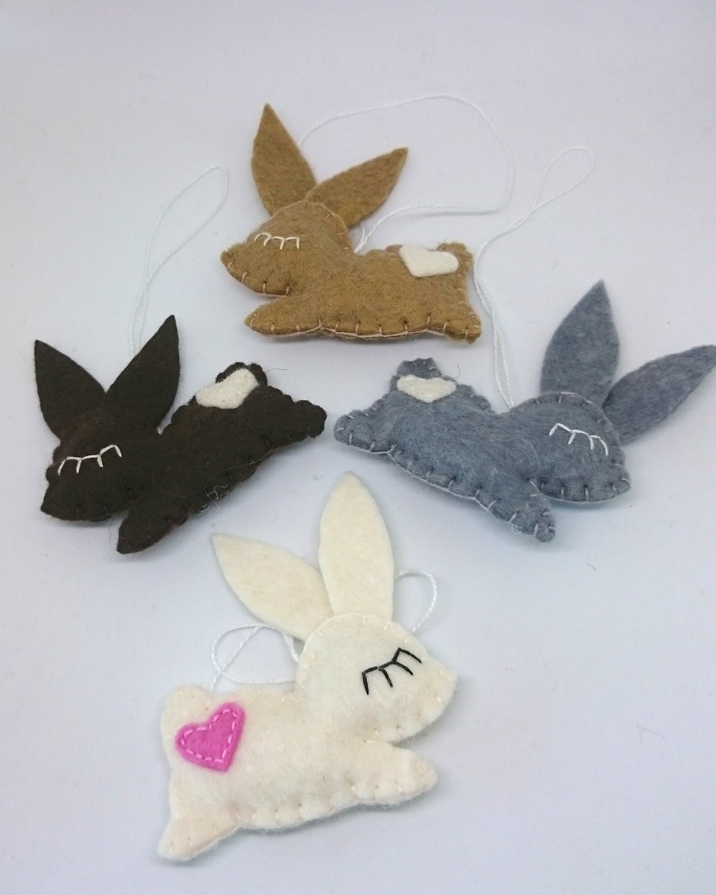 Felt bunny ornament, Easter treats, Spring ornaments