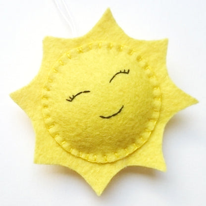Felt Sun ornament