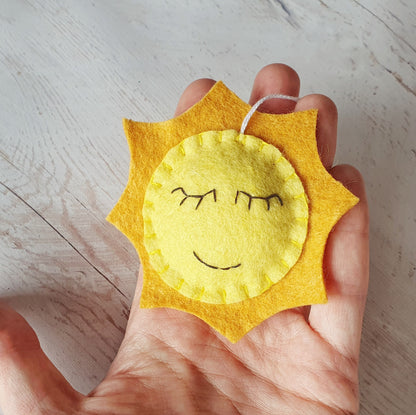 Felt Sun ornament