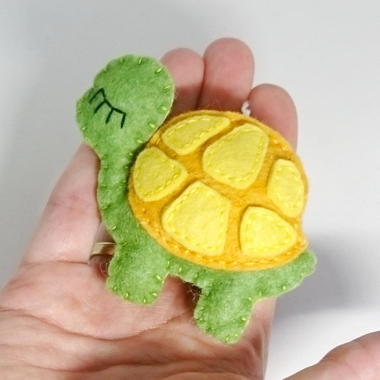 Felt turtle ornament