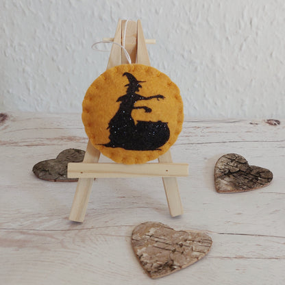 Halloween witch ornament SET OF 5 - fall decor