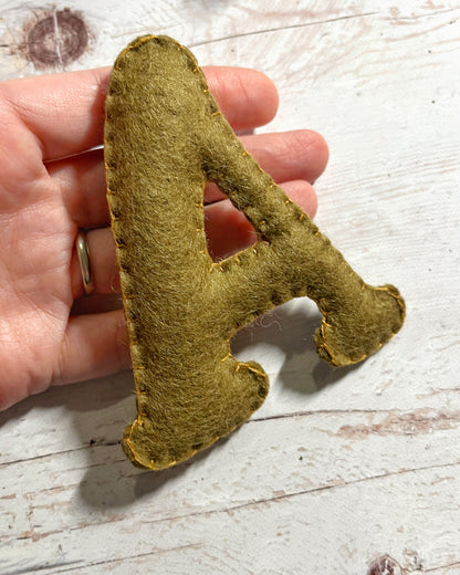 Christmas initial decorations, felt Xmas letter, Gingerbread letters, personalized Christmas gift, packaging letters, Customizable Christmas