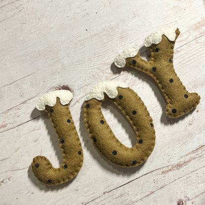 Christmas initial decorations, felt Xmas letter, Gingerbread letters, personalized Christmas gift, packaging letters, Customizable Christmas