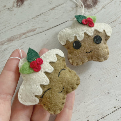 Gingerbread smiling star cookie ornament