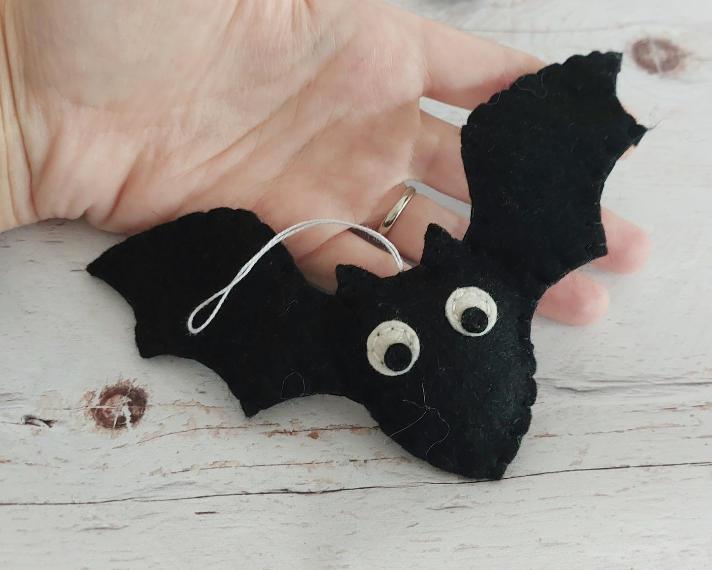 Fall bat ornament - halloween decoration - BOO!