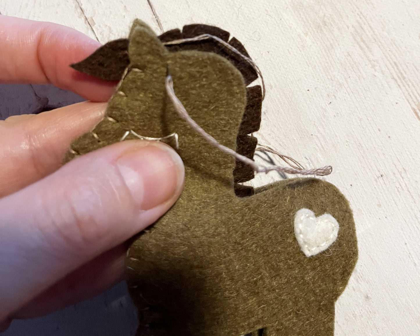 DIY Felt Pony Ornament Pattern – PDF Sewing Template for Beginners | Instant Download