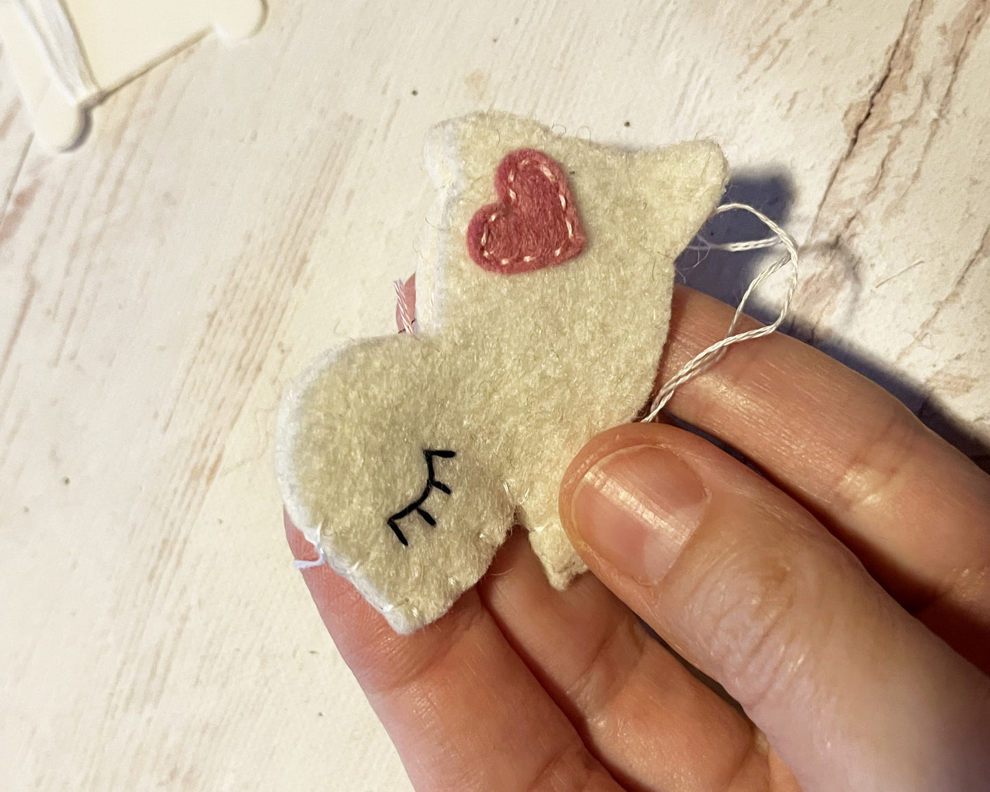DIY Felt Bunny Ornament Pattern PDF – Rabbit Sewing Template with Heart – Handmade Easter & Nursery Decoration