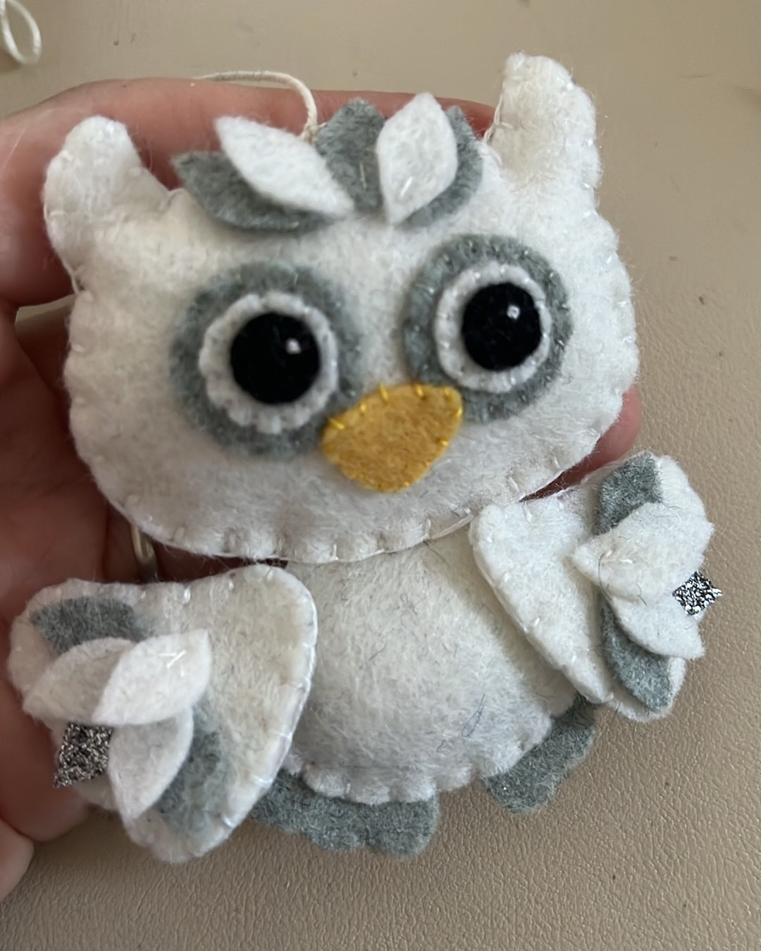 Handmade Felt Baby Mobile — Owl, Moon & Stars