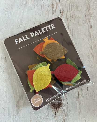 Big leaf die-cut pack, Tiny felt leaves Mix