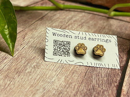 Tiny Paw Stud Earrings – Perfect for Pet Lovers