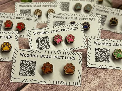 Tiny Paw Stud Earrings – Perfect for Pet Lovers