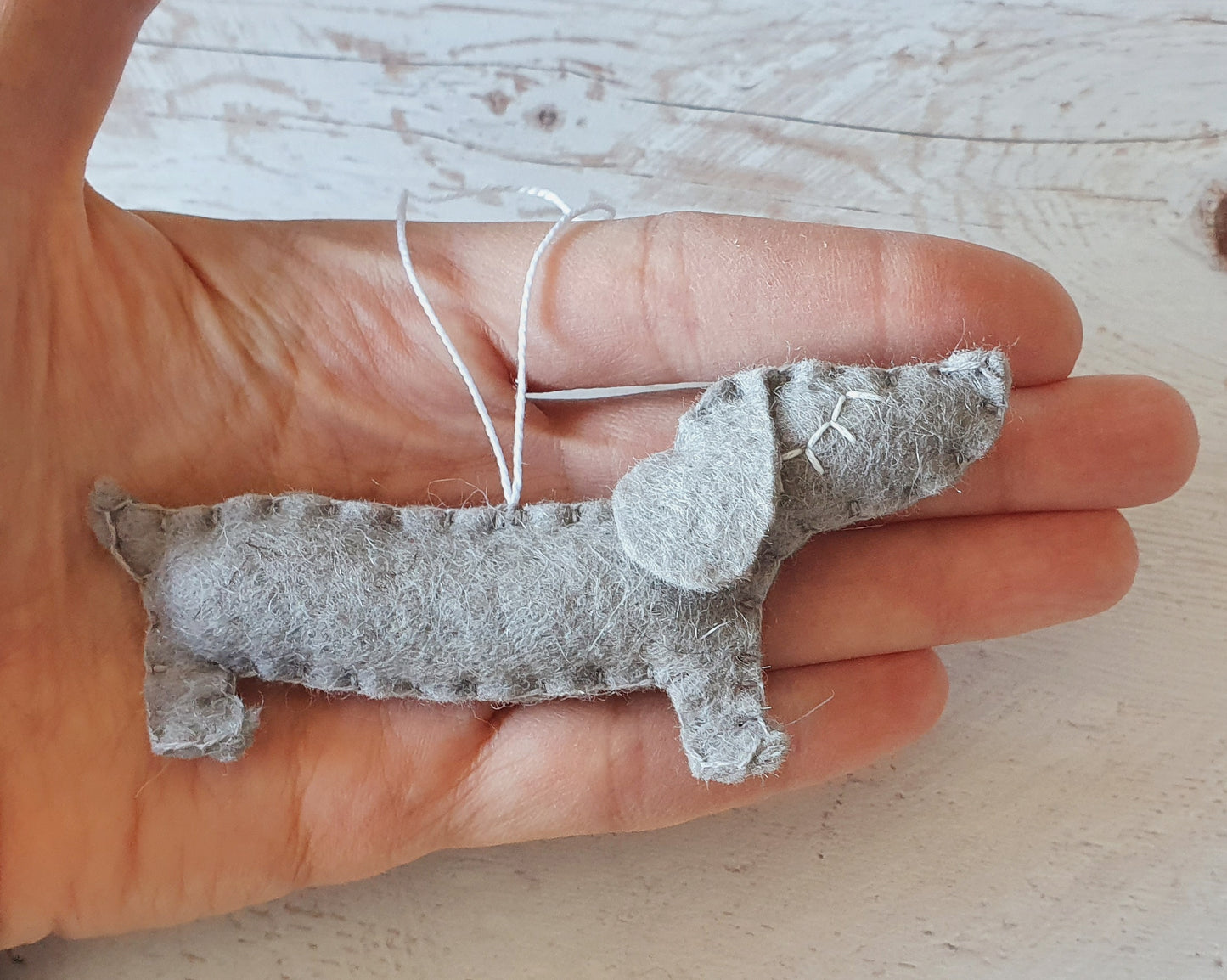 Felt dog ornament, Wiener-Dog, Dachshund