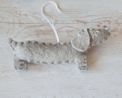 Felt dog ornament, Wiener-Dog, Dachshund