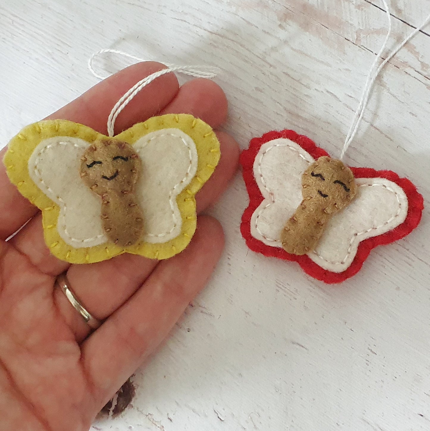 Cute felt butterfly ornament