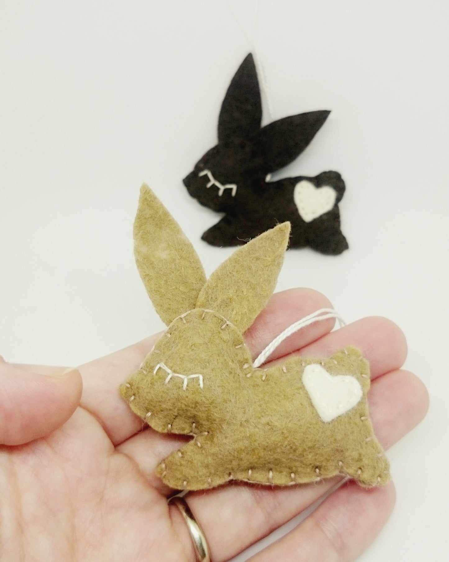 Felt bunny ornament, Easter treats, Spring ornaments