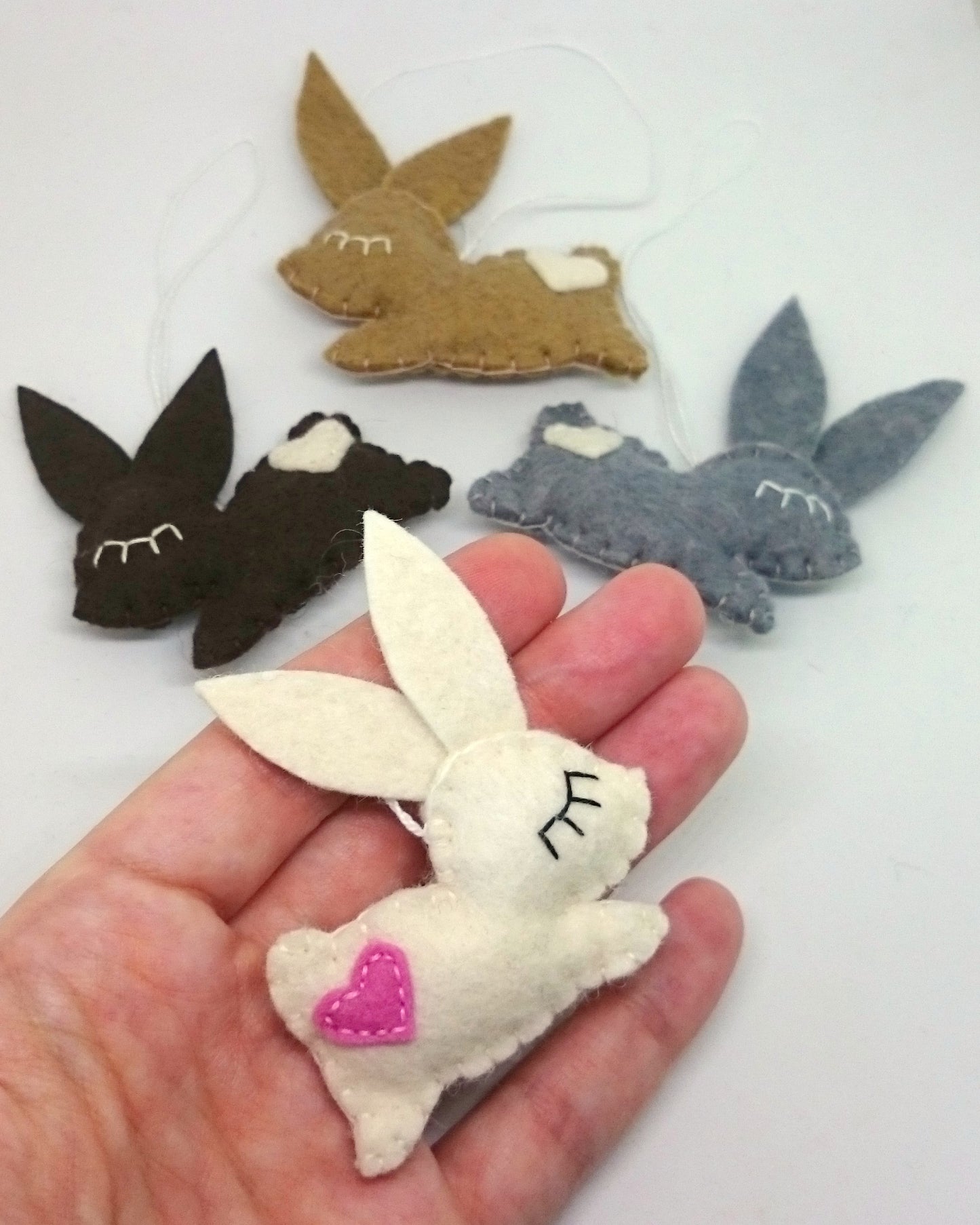 Felt bunny ornament, Easter treats, Spring ornaments