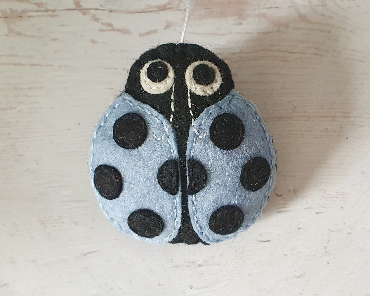 Ladybird hanging ornament, felt ladybug decoration