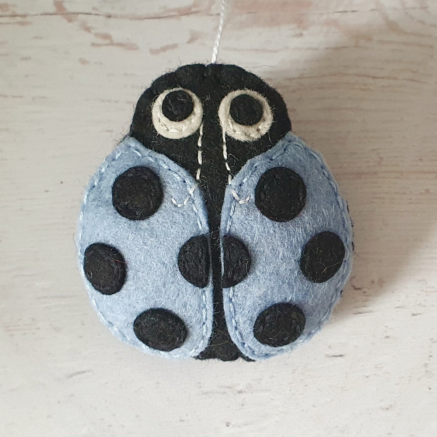 Ladybird hanging ornament, felt ladybug decoration