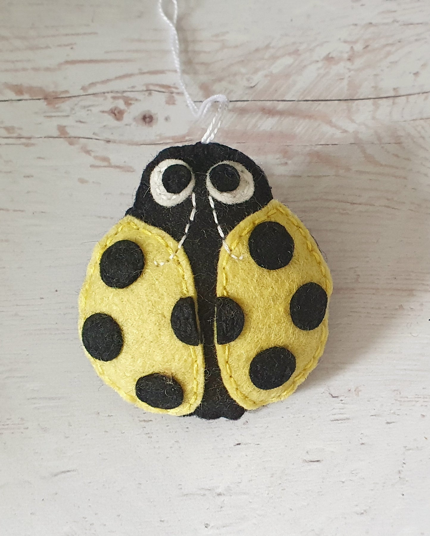 Ladybird hanging ornament, felt ladybug decoration