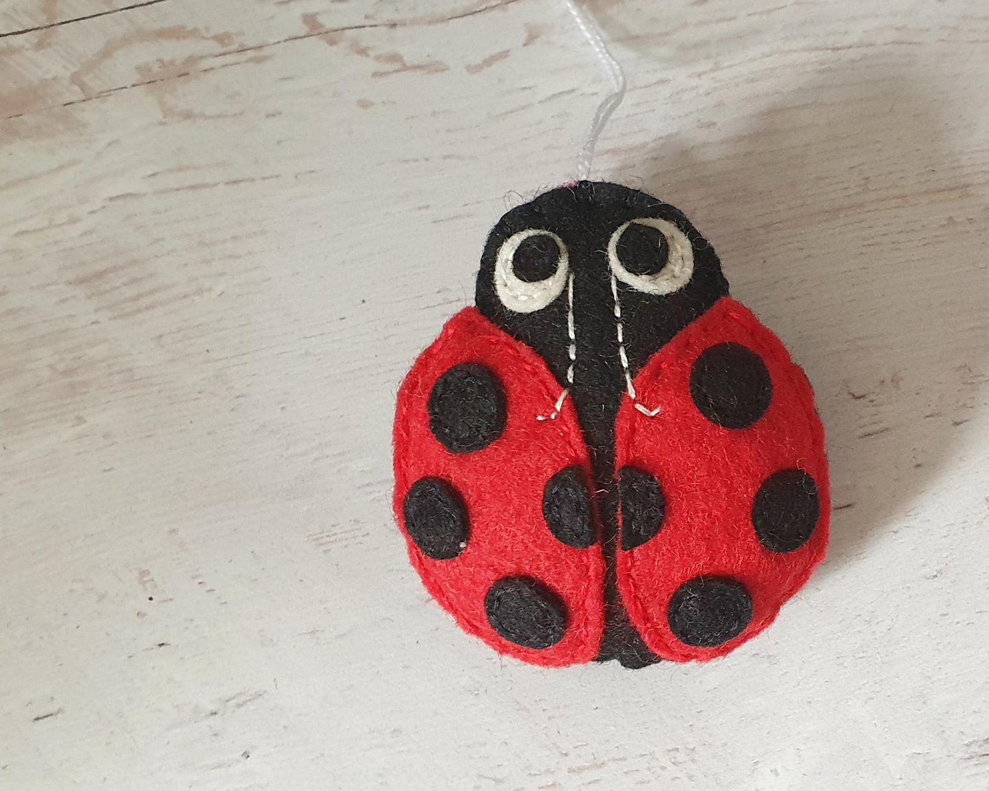 Ladybird hanging ornament, felt ladybug decoration