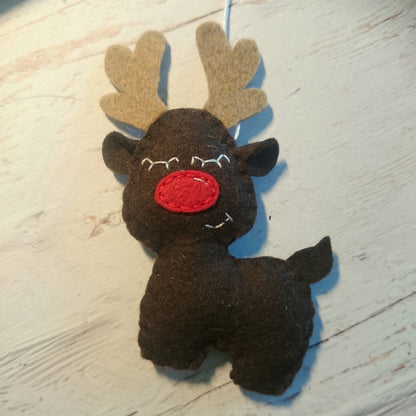 Rudolf the red nosed reindeer ornament - Christmas decor