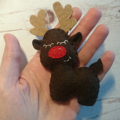 Rudolf the red nosed reindeer ornament - Christmas decor