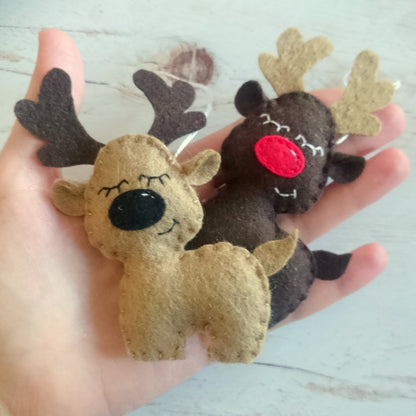 Rudolf the red nosed reindeer ornament - Christmas decor