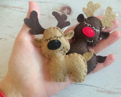 Rudolf the red nosed reindeer ornament - Christmas decor