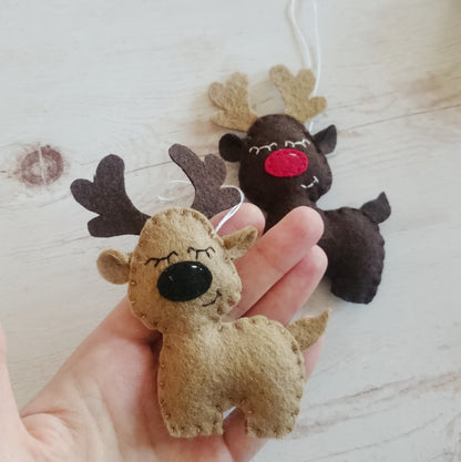 Rudolf the red nosed reindeer ornament - Christmas decor