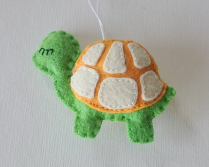 Felt turtle ornament
