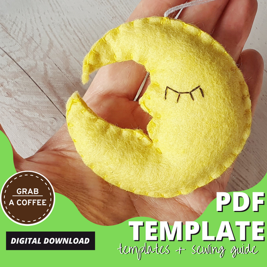 DIY Felt Moon Ornament Pattern – Celestial Decoration Tutorial